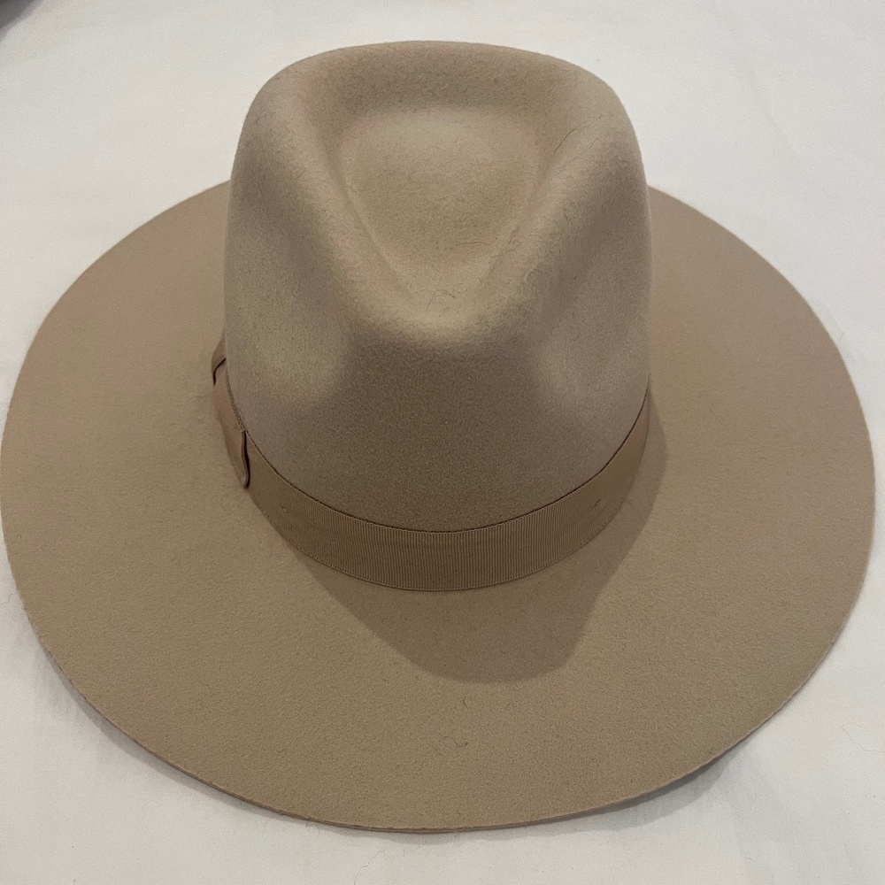 Flat Brim Felt Hat